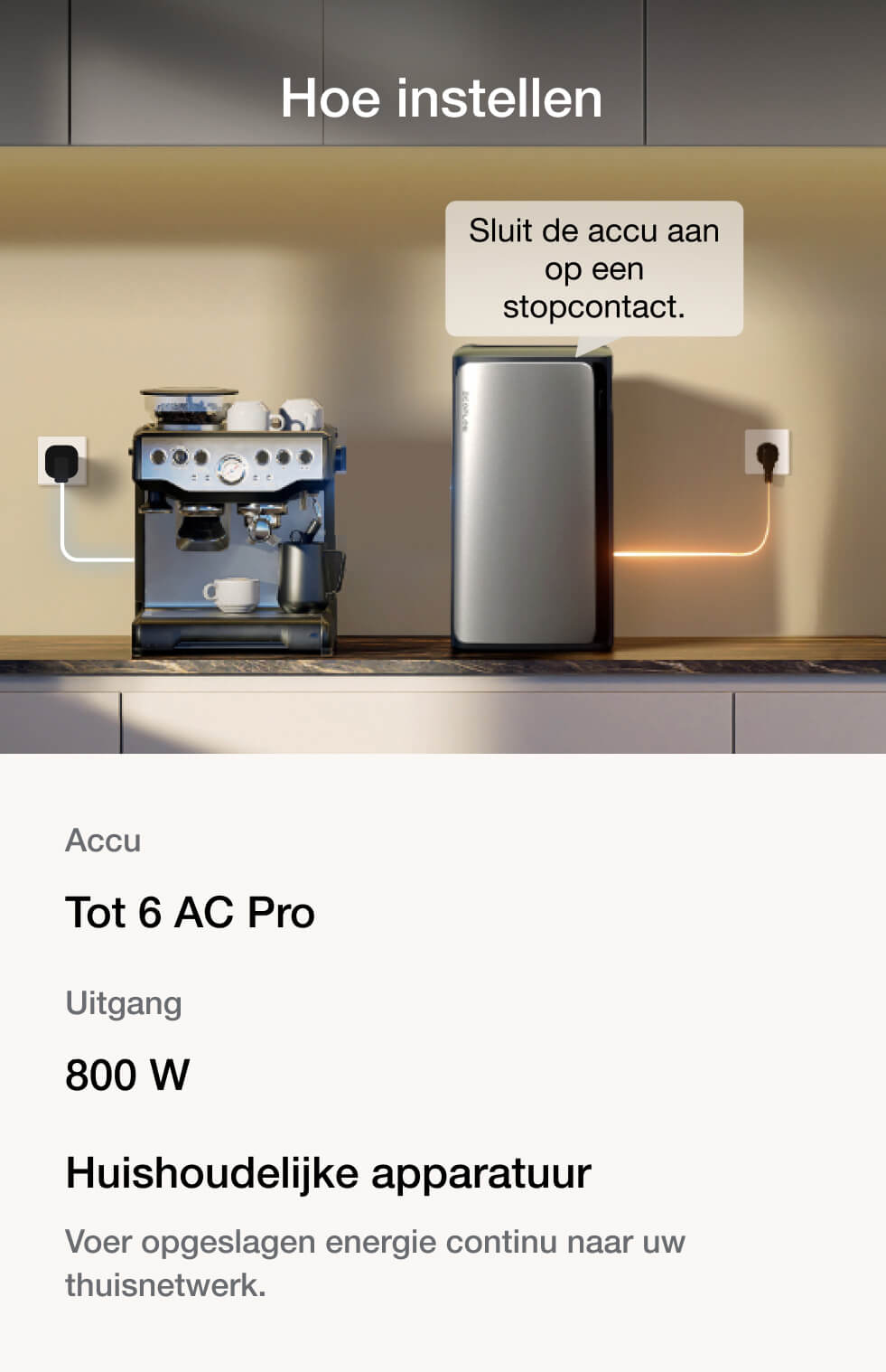 3 eenvoudige instellingen met AC-vermogen tot 2300 W om uw apparaten te gebruiken zoals u dat wilt