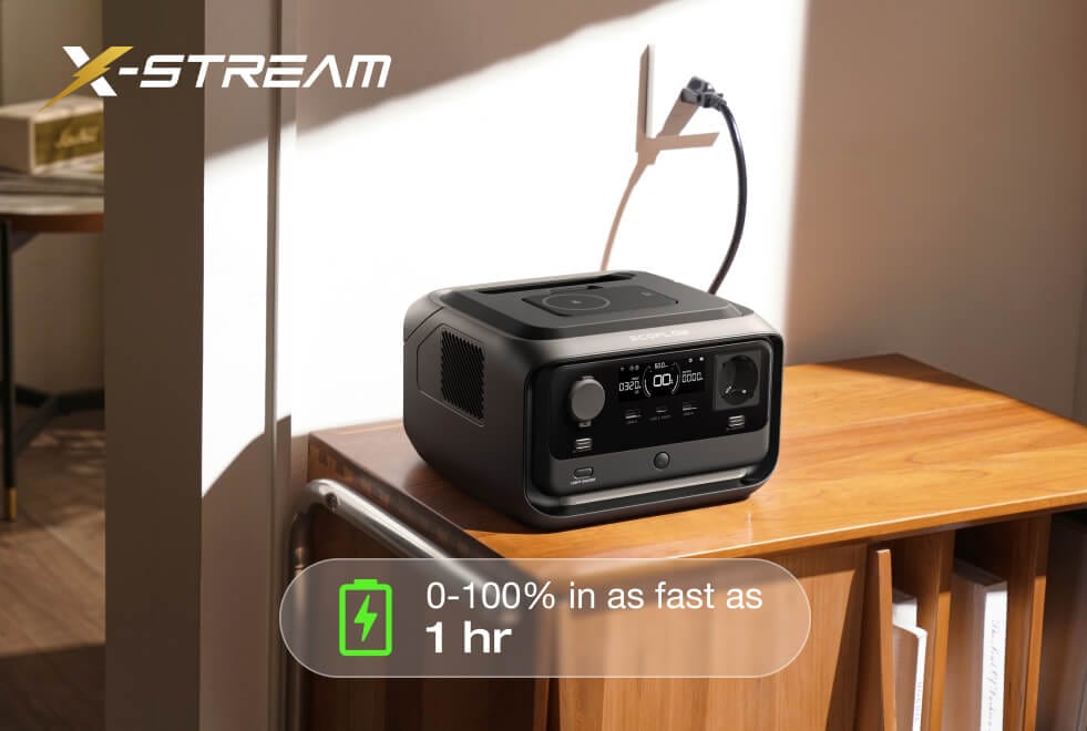 4 charging options, safely charge 0-100% in 1 hr