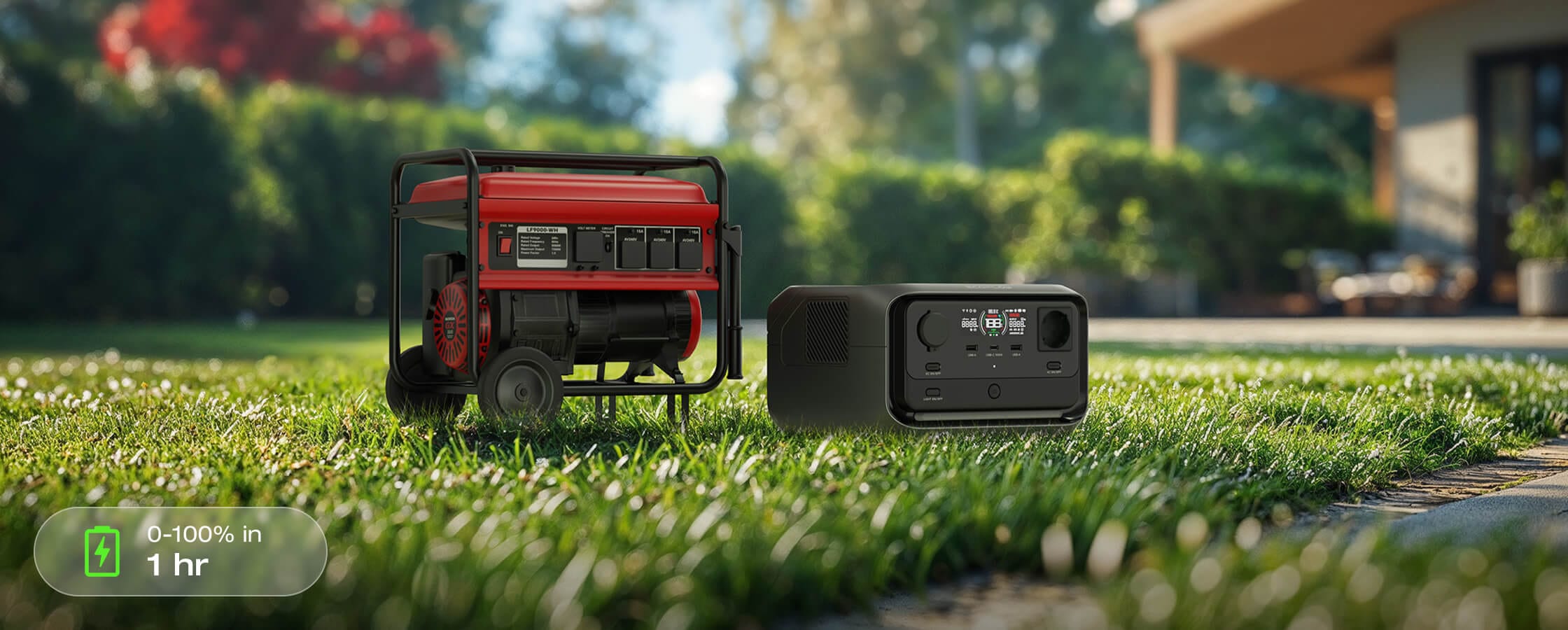 4 charging options, safely charge 0-100% in 1 hr