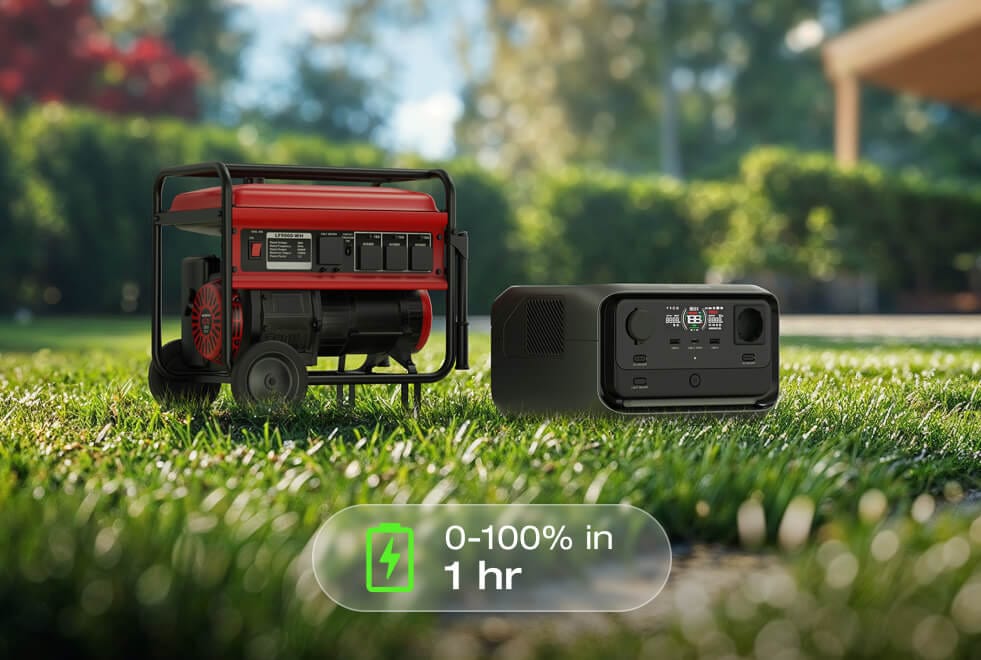 4 charging options, safely charge 0-100% in 1 hr