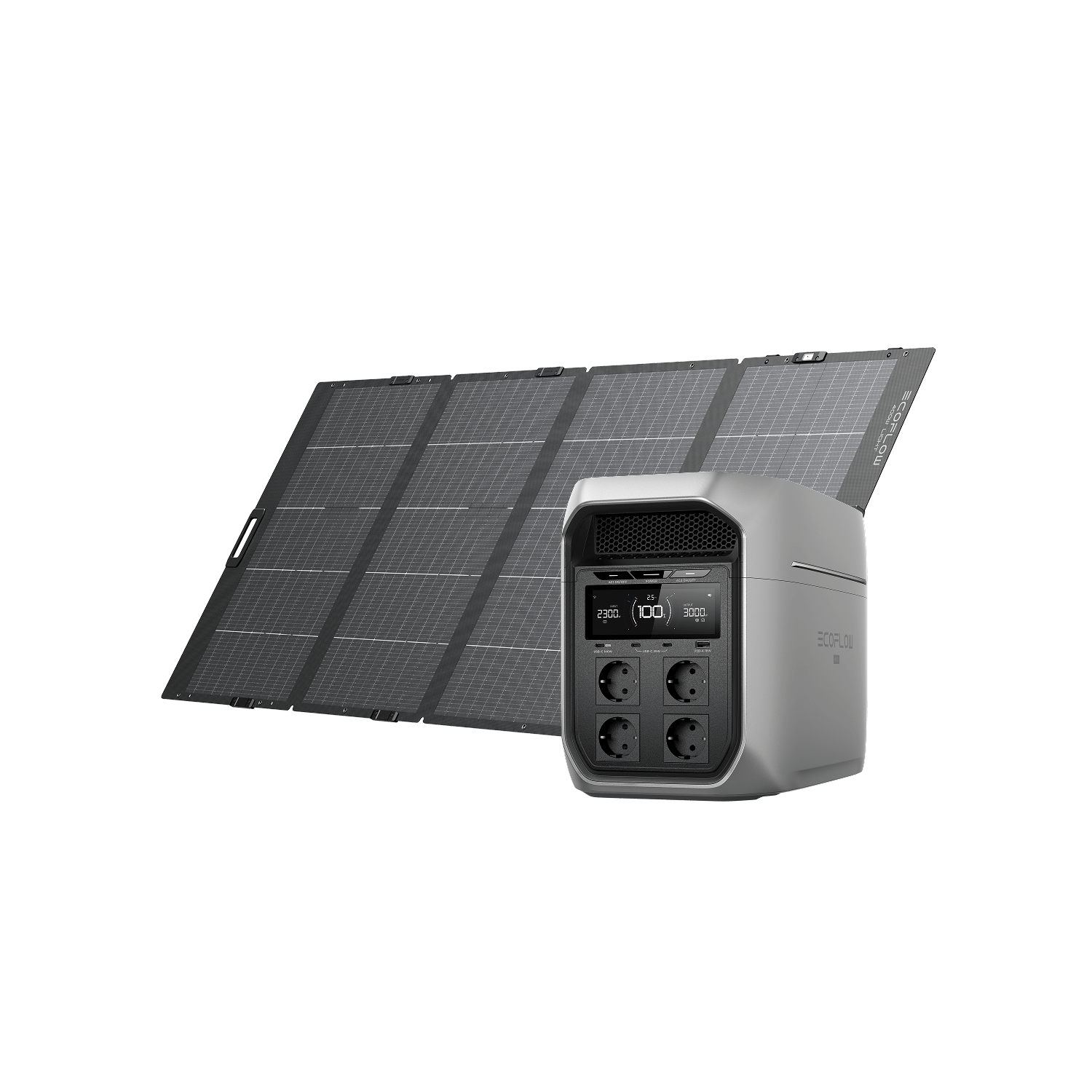 EcoFlow DELTA 3 Max Plus + Draagbaar Licht 400W-Zonnepaneel