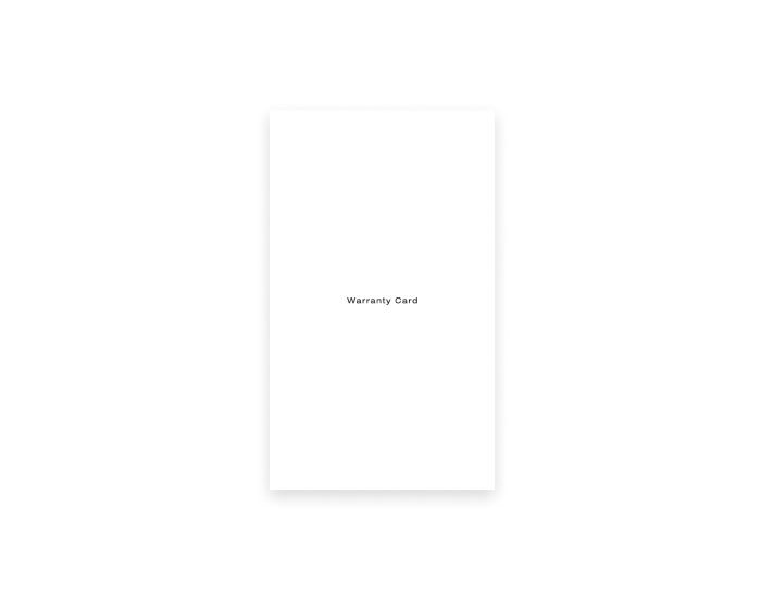 Warranty Card