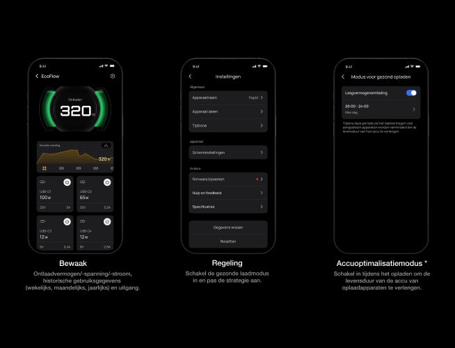 In-app energiebeheer en aanpassing
