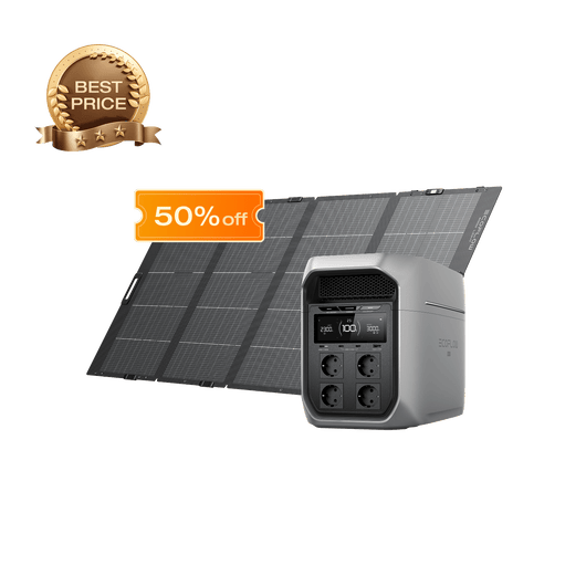 EcoFlow DELTA 3 Max Series (2048Wh) Portable Power Station DELTA 3 Max Plus (2048Wh) / 400W Lightweight Portable Solar Panel