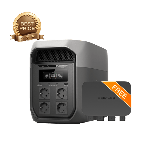 EcoFlow DELTA 3 Max Series (2048Wh) Portable Power Station DELTA 3 Max (2048Wh) / 500W Alternator Charger for free