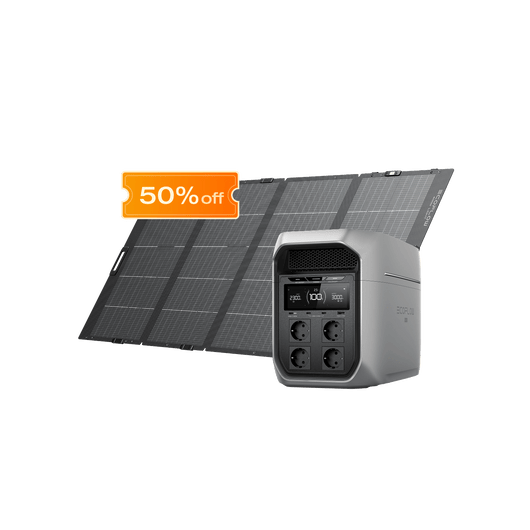 EcoFlow DELTA 3 Max Series Portable Power Station DELTA 3 Max Plus / 400W Lightweight Portable Solar Panel