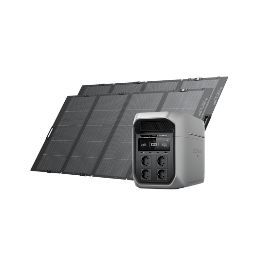 EcoFlow DELTA 3 Max Series Solar Generator (PV400W) DELTA 3 Max Plus / 2*400W Lightweight Portable Solar Panel