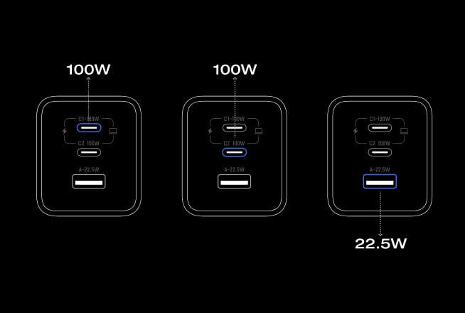 Laad 3 apparaten tegelijkertijd op