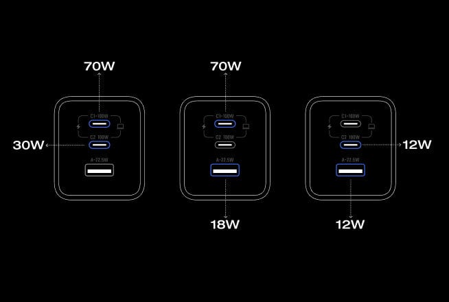 Laad 3 apparaten tegelijkertijd op