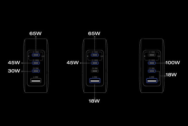 Laad 4 apparaten tegelijk op