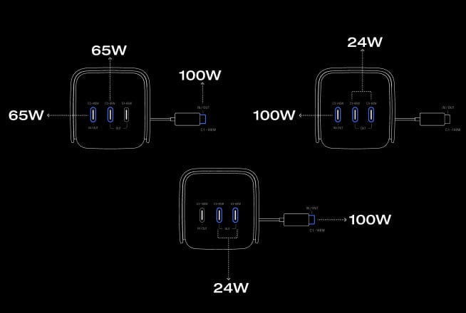 4 apparaten tegelijk opladen