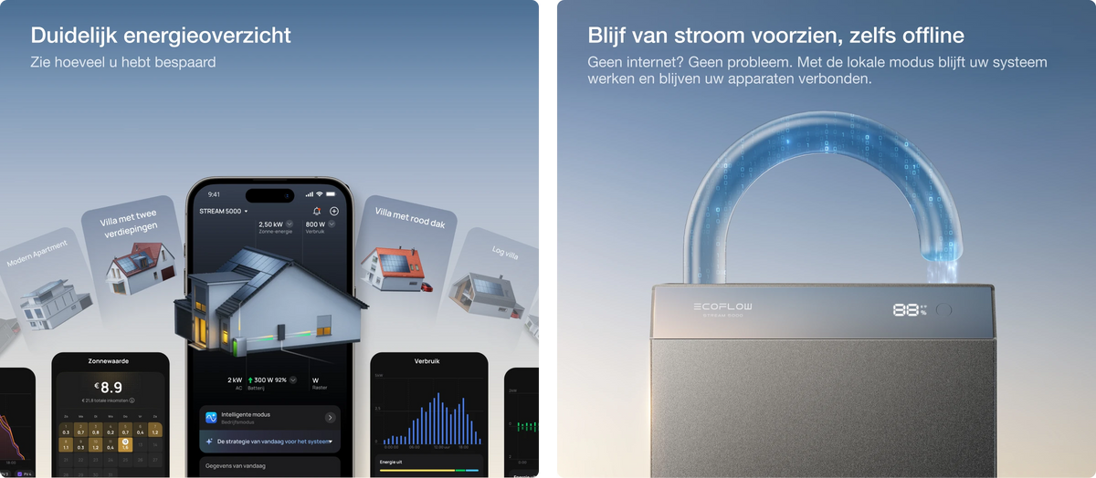 EcoFlow STREAM AC 5000 app en lokale modus