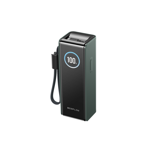 🎁 EcoFlow RAPID 25000mAh Power Bank in het Groen, intrekbare kabels (100% off)